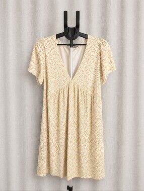 Ninesis 1X Floral Babydoll Dress w/ Pockets Cottagecore